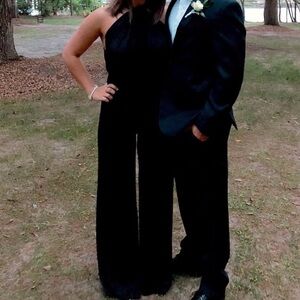 Black Halter Jumpsuit - multiple tie options